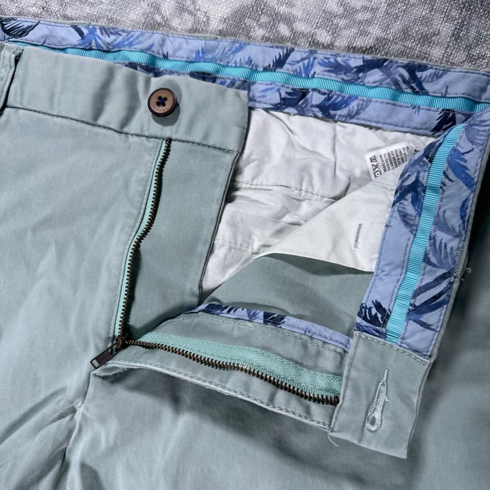 Tommy Bahama Chino Pants Mens 35x32 Sage Green Boracay Cotton Tencel Stretch - Picture 2 of 11